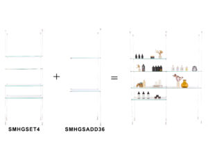 Glass Shelves Extension for SMHGSET4 Cable Shelving System - 24