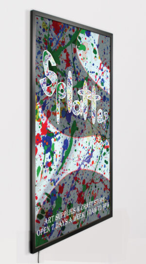 Hanging LED Sign Holder for Windows, Snap Open Frame, Single-Sided