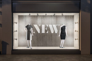 Headless Female Mannequin w/ Glass base, Standing Poses - White