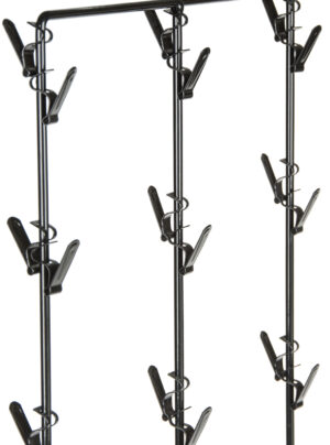 Merchandising Hangers with 30 Clips, Double Sided - Black