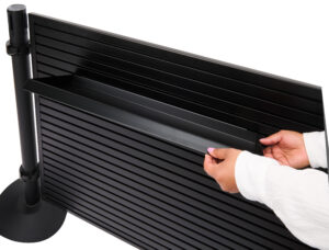 Metal Shelf for Slatwalls, Available in Two Sizes - Black