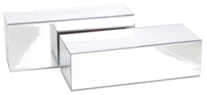 Mirrored Acrylic Risers, Set of 2, Rectangular