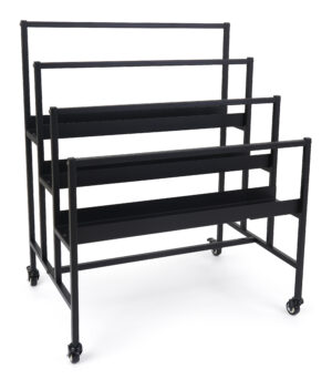Mobile Art Display Rack, 3-Tiered, Holds Up to (75) 24