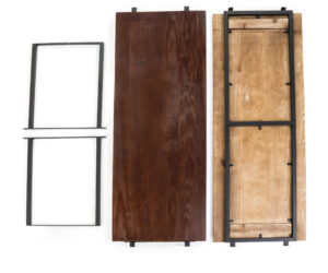 Pipeline Add-On as Set of 2 Shelves with Brackets – Dark Brown