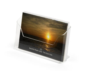 Postcard Holder for Tabletop, Single Pocket, Fits 6 x 4 Cards - Clear