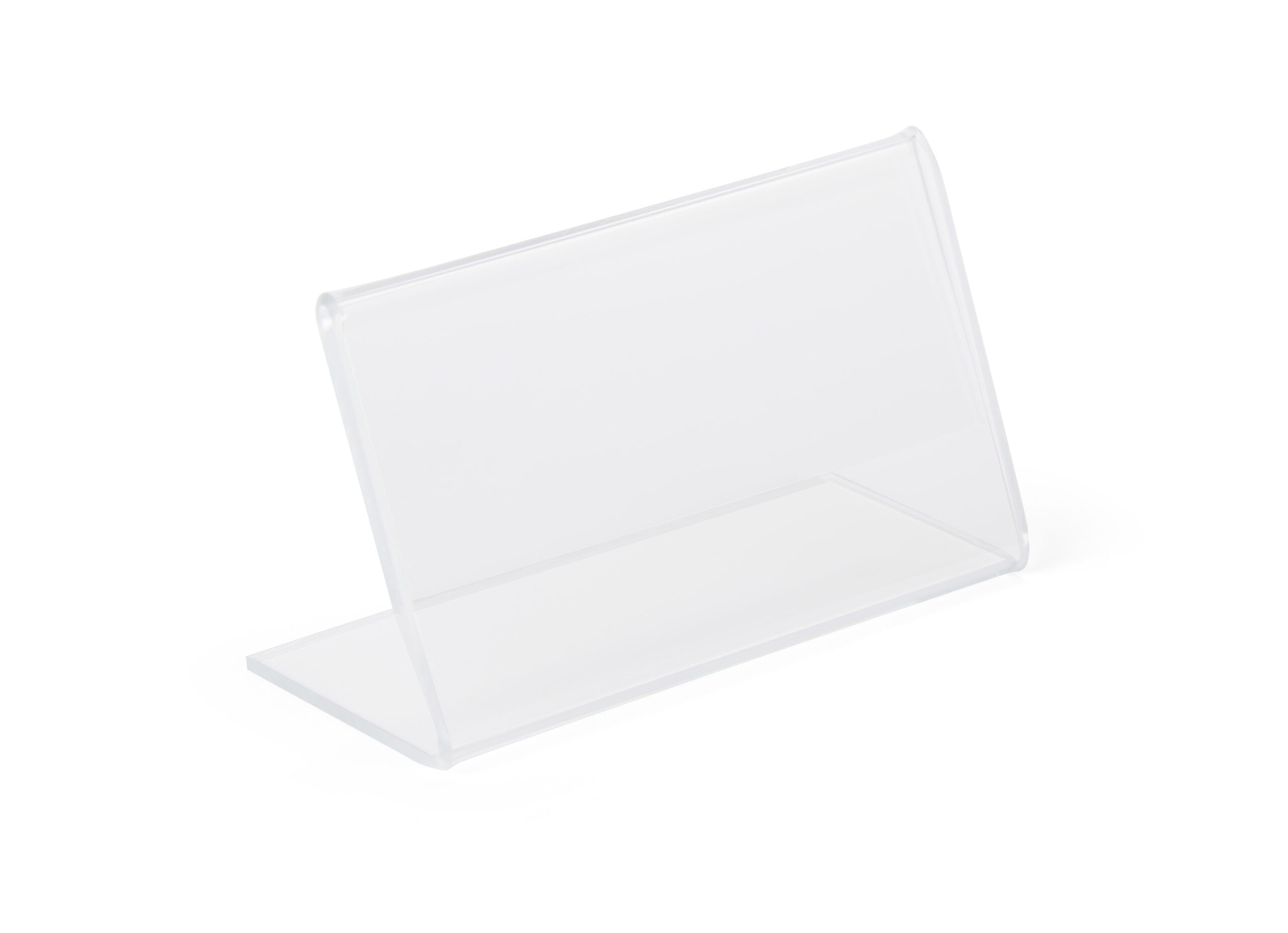 Recycled Acrylic Countertop Sign Holder, Slant Back Design - Clear