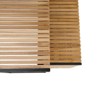 Retail Display Nesting Tables, Rectangular, Slatted Pine Wood- Natural Finish