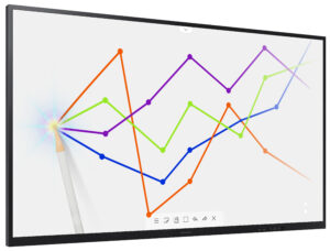 Samsung 75 or 85" Flip Pro Touch Screen Whiteboard, 4K, 20pt IR, Wall Mount - White