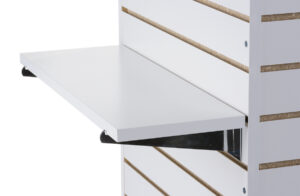 Slatwall Shelves with Brackets, Set of 4, Multiple Sizes - Multiple Colors