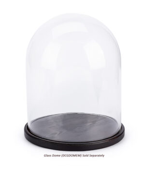 Solid Pine Wood Base for Glass Dome - Natural or Dark FInish
