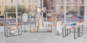 Steel Frame Shelving Unit with 5 MDF Tiers, Open Back - Gray