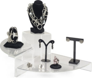 Triangle Shaped Acrylic Risers, Set of 3 - Clear