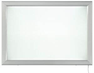 Wall Mounted Backlit LED Poster Frame, Swing Open, Lockable