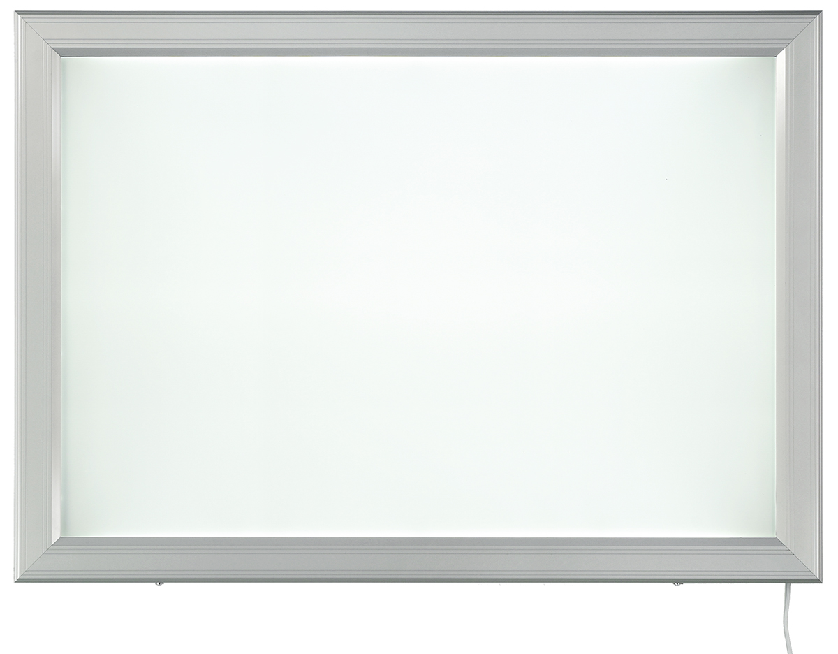 Wall Mounted Backlit LED Poster Frame, Swing Open, Lockable