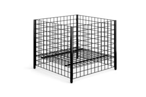 Wire Dump Bins w/ Adjustable Shelf, 22.5 Cubic ft. of Storage, Floor Standing