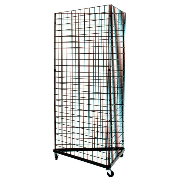 Art Display Grid, triangle unit, 3’x6′ black Grid Triangle Unit, 78″ High w/ 36″ Sides – Black