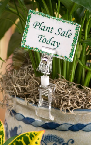 4.5-Inch Clip-on Sign Holder with Rotating Ball Joint, Holds 0.5