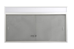 5' x 3' School Glass Bulletin Board with Fabric Tackboard