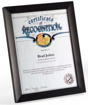 8.5 x 11 Document Frame, Tabletop or Wall Mount, Aluminum - Black