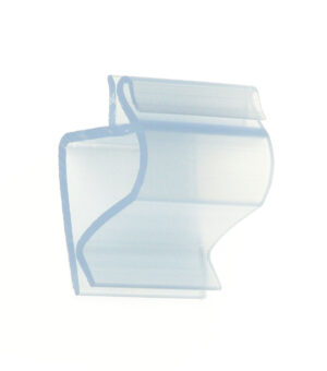 Clip-on Price Tag Holders Fit 1/2-inch Edges, Front Facing, Set of 25 - Clear
