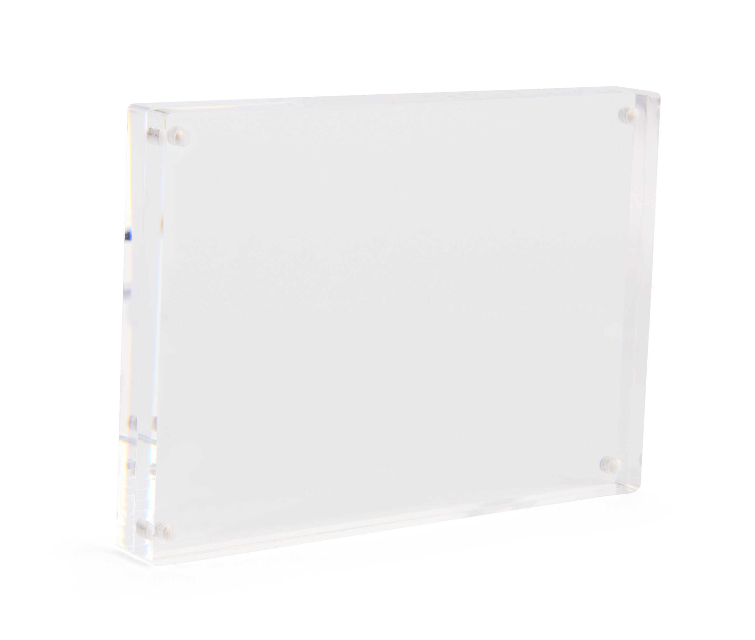 Countertop Sign Holder, Magnetic Closure, Double-Sided - Clear