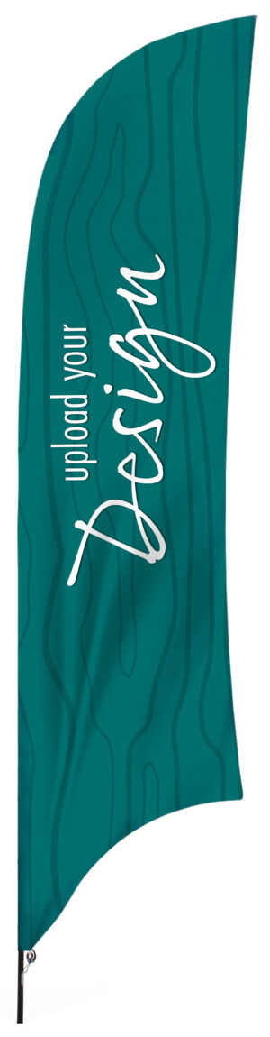 Custom Feather Flag with Ground Spike, Full Color Digital Printing - Multiple Sizes