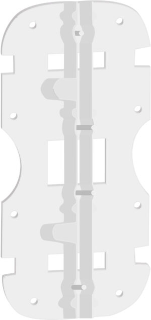 Flexible Sign Bracket for Corrugated Plastic Sheets, Wall Mounted - Clear