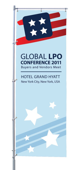 Full Color Silk Screen TriPole Flag