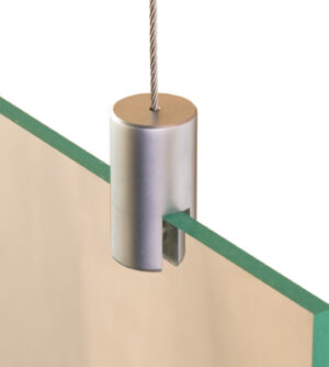 Hanging Cable Clamps, Top Grip, Set of 2 - Silver