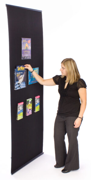 Hook and Loop Display Banner Stand | Attachable Pockets