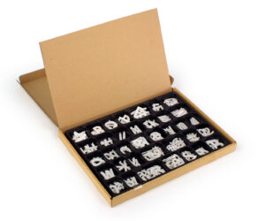 Letter Set with Tray - White