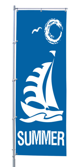 One Color Silk Screened Flags - Tripole Model