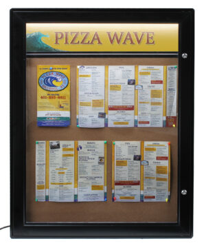 Outdoor Menu Cabinet | Top Lighting for Effective Illumination