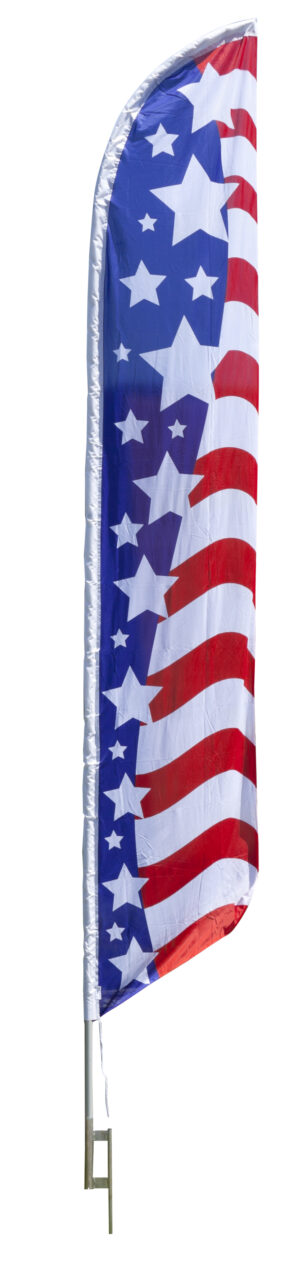 Patriotic Swooper | American Flag Patterned Outdoor Banner