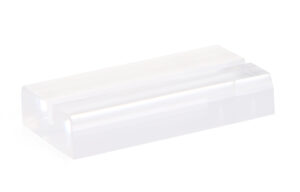 Recycled Acrylic Business Card Holder with Single Slot for 5 Business Cards - Clear