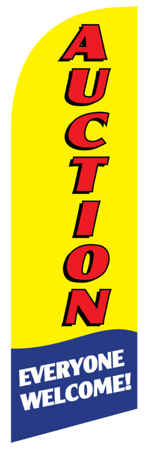 Replacement AUCTION Graphic for REAUCTYL 8' Feather Flags - Yellow