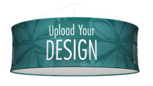 Round Ceiling Hanging Banner with Custom Printing, Recyclable Stretch Fabric