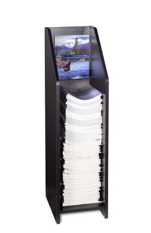 Single Pocket Magazine Display - Black Finish