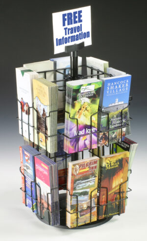 Spinning Countertop Display | Wire Rack with Brochure Pockets