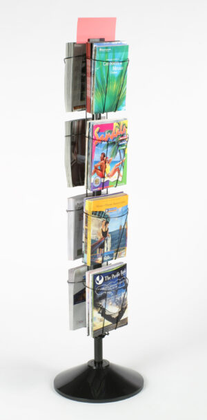 Spinning Magazine & Literature Rack | Full-View Open Front Pockets