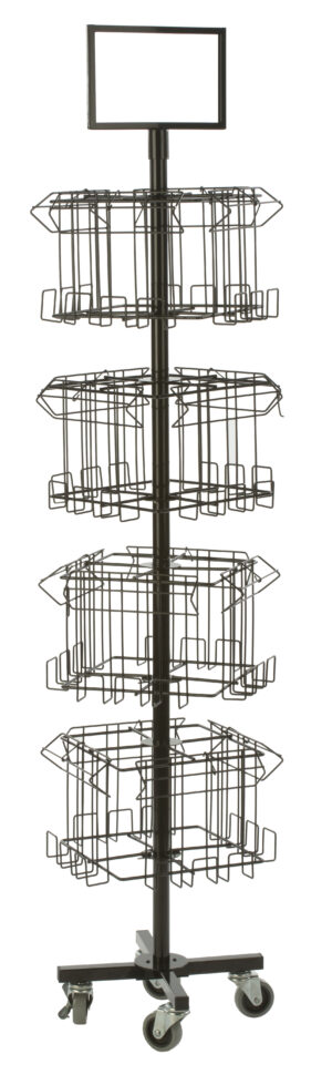 Standalone Literature Carousel | 4 Sided Rotating Compartments