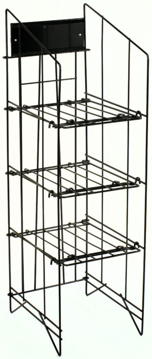 Tabloid Newspaper Racks | 3 Stacked Shelf Displays