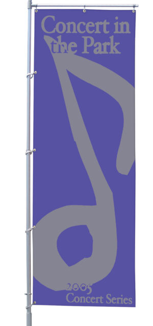 Two Color Silk Screen TriPole Flag