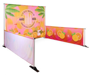 10' Trade Show Backdrop with 2 Sidewalls, Custom Printed Graphics - Full Color