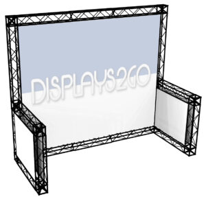 10' x 10’ Trade Show Truss Booth with Sidewalls - Black