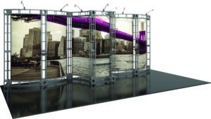 10x20 Trade Show Booth Kit w/ Backdrop and Spotlights, Orbus Orbital Express Phoenix