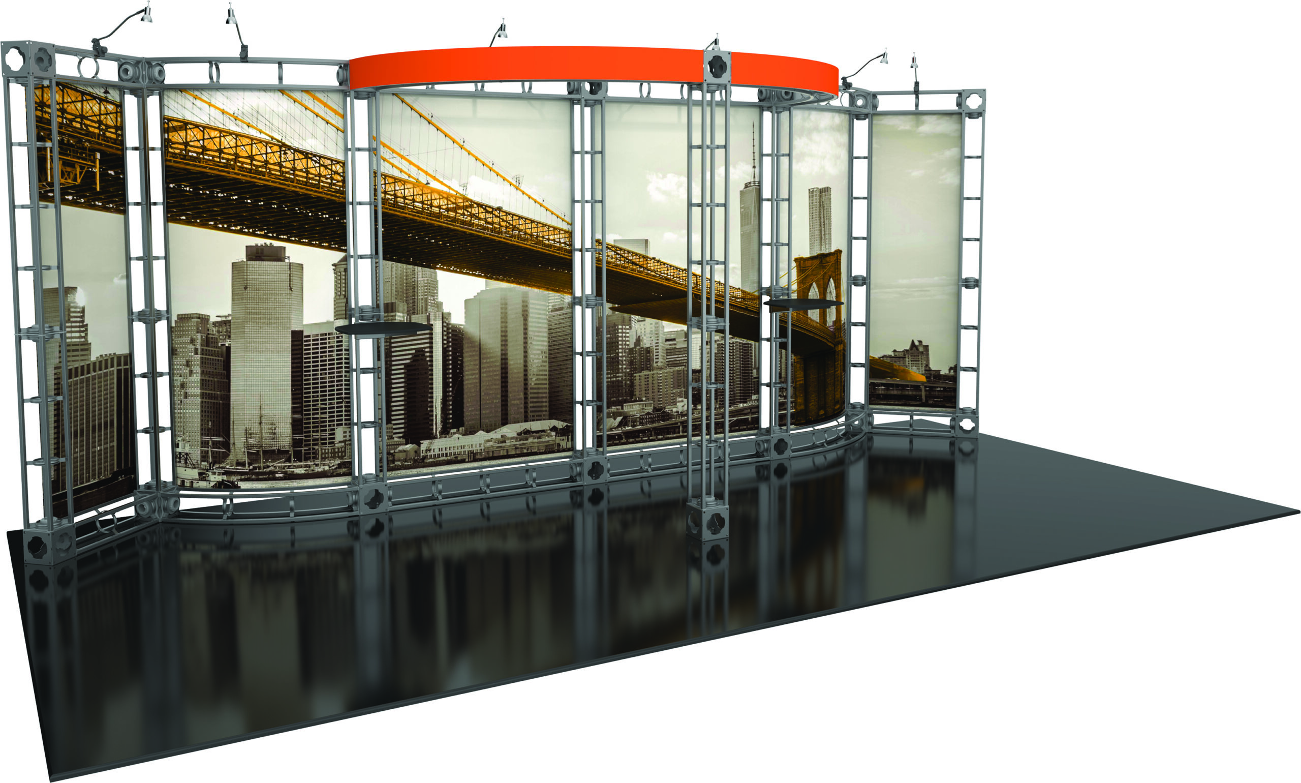10x20 Trade Show Booth Kit w/ Backdrop and Spotlights, Orbus Orbital Express Antares