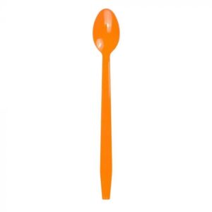 Orange Plastic Long Handle Soda Spoon - 1 case (1000 piece)