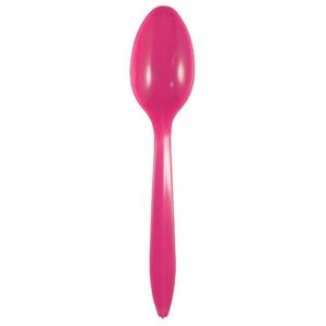 Pink Medium Weight Plastic Spoon - 1 case (1000 piece)