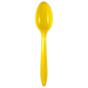 Yellow Medium Weight Plastic Spoon - 1 case (1000 piece)